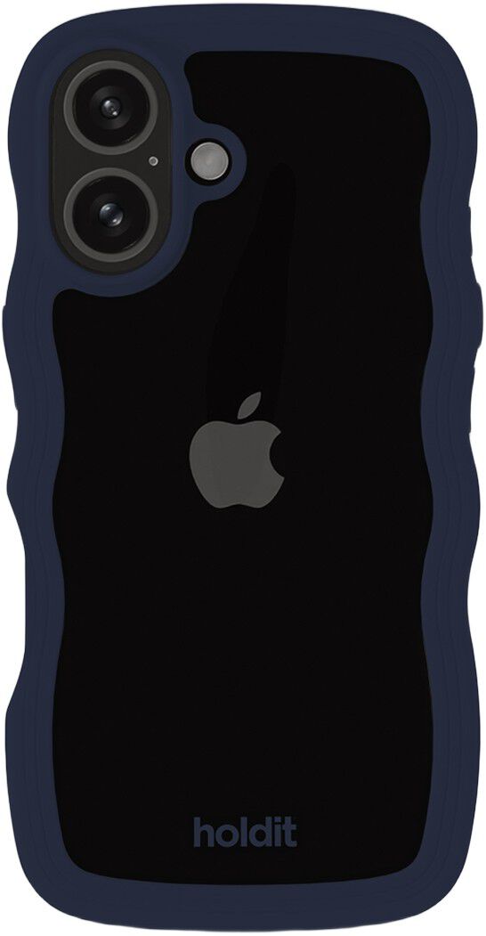 Wavy Case iPhone 16 Midnight Blue/Transparent