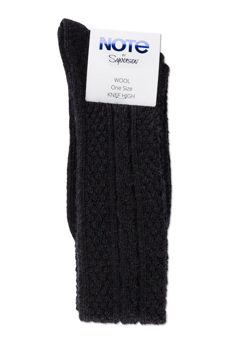 Note Wool Cable Knee High