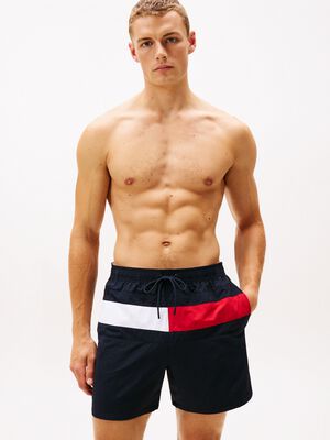 Classic Colour-Blocked Mid Length Swim Shorts