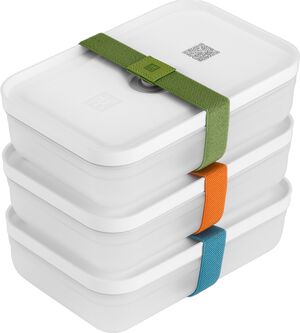 Fresh & Save Vakuummadkasse sæt, L flad / 6-dele, Plastik, S
