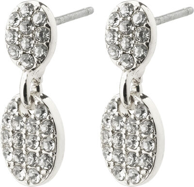 BEAT recycled crystal earrings silver-plated