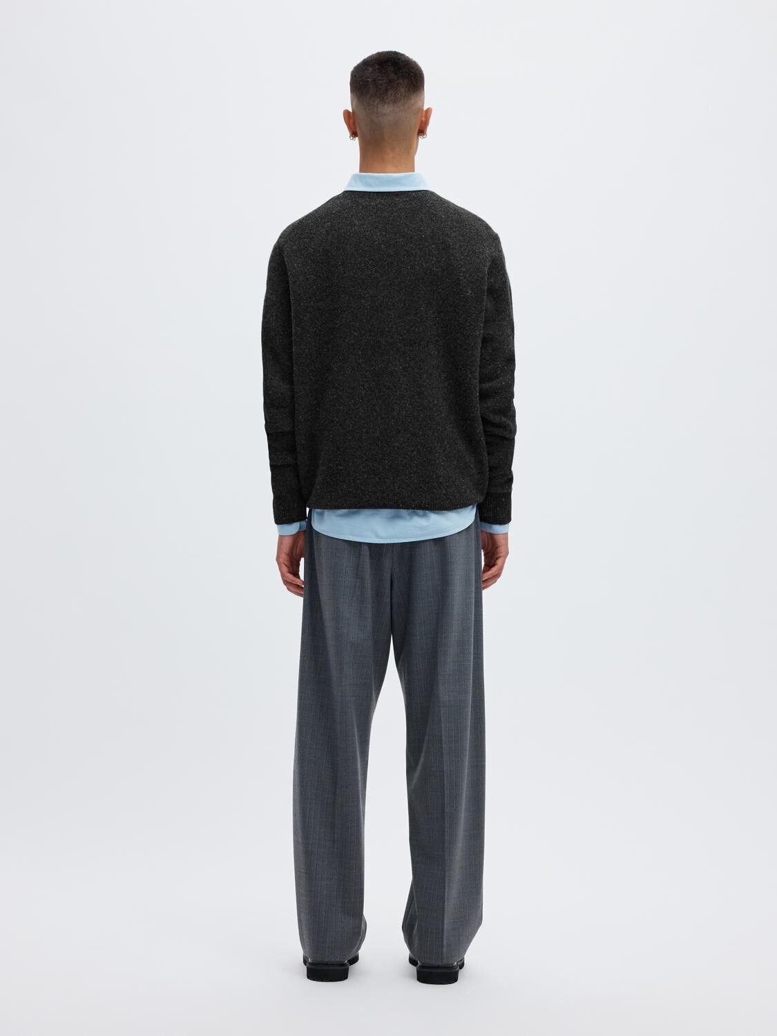 ANRRAGI LS KNIT WOOL CREW NECK