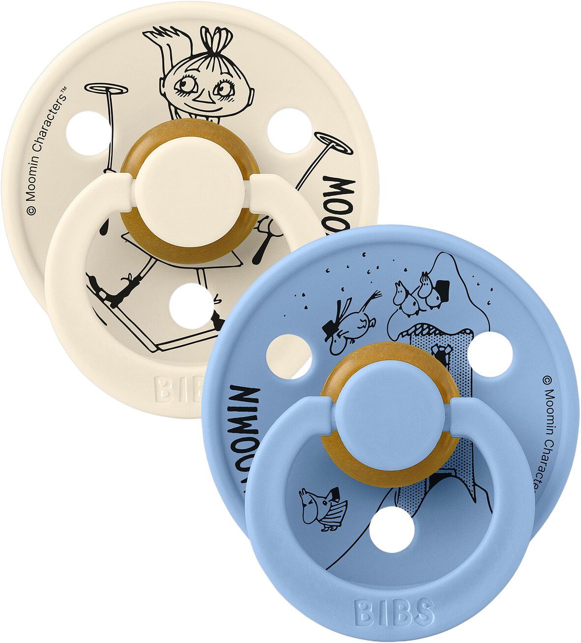 BIBS x Moomins Pacifier Colour Mymble 2 PACK Latex Size 1 Iv