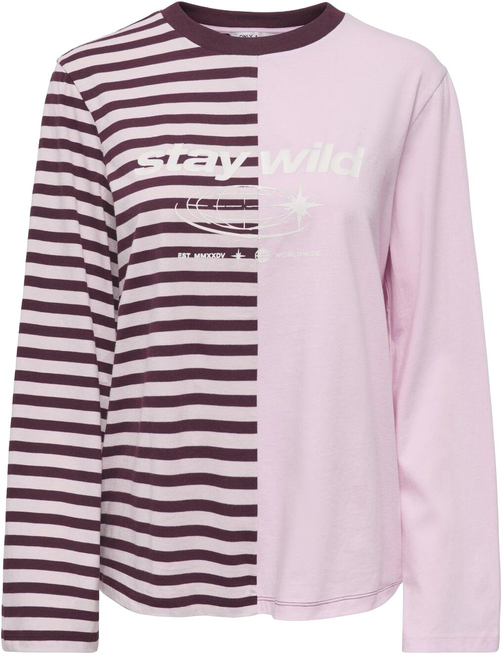 Onlava L/S Half Striped T-Shirt Jrs