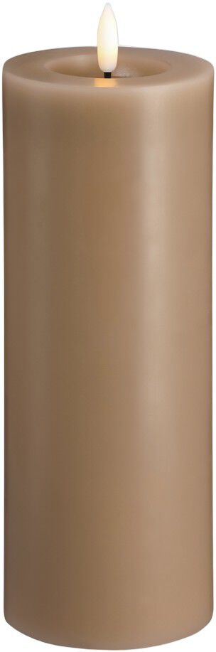 Moods & More - LED Pillar Candles, Silk, Melted, Sand, 74x20
