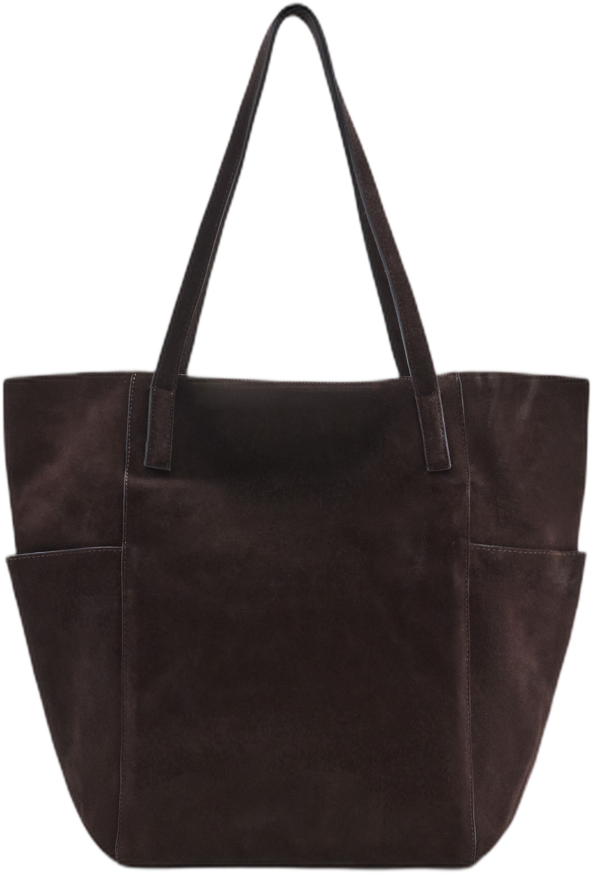 Leather shopper bag