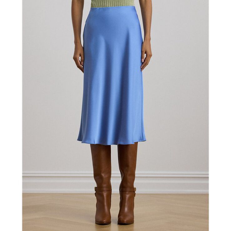 Satin Charmeuse Midi Skirt