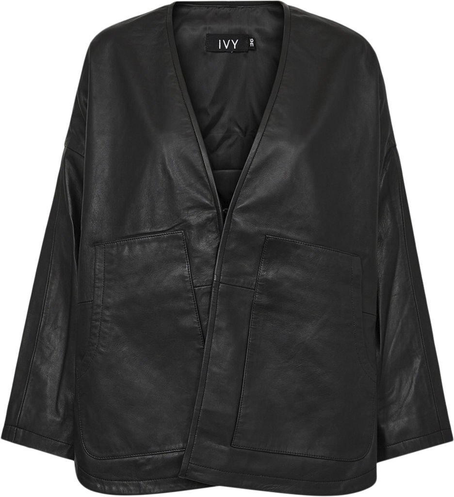 IVY-Kylie Leather Cardigan