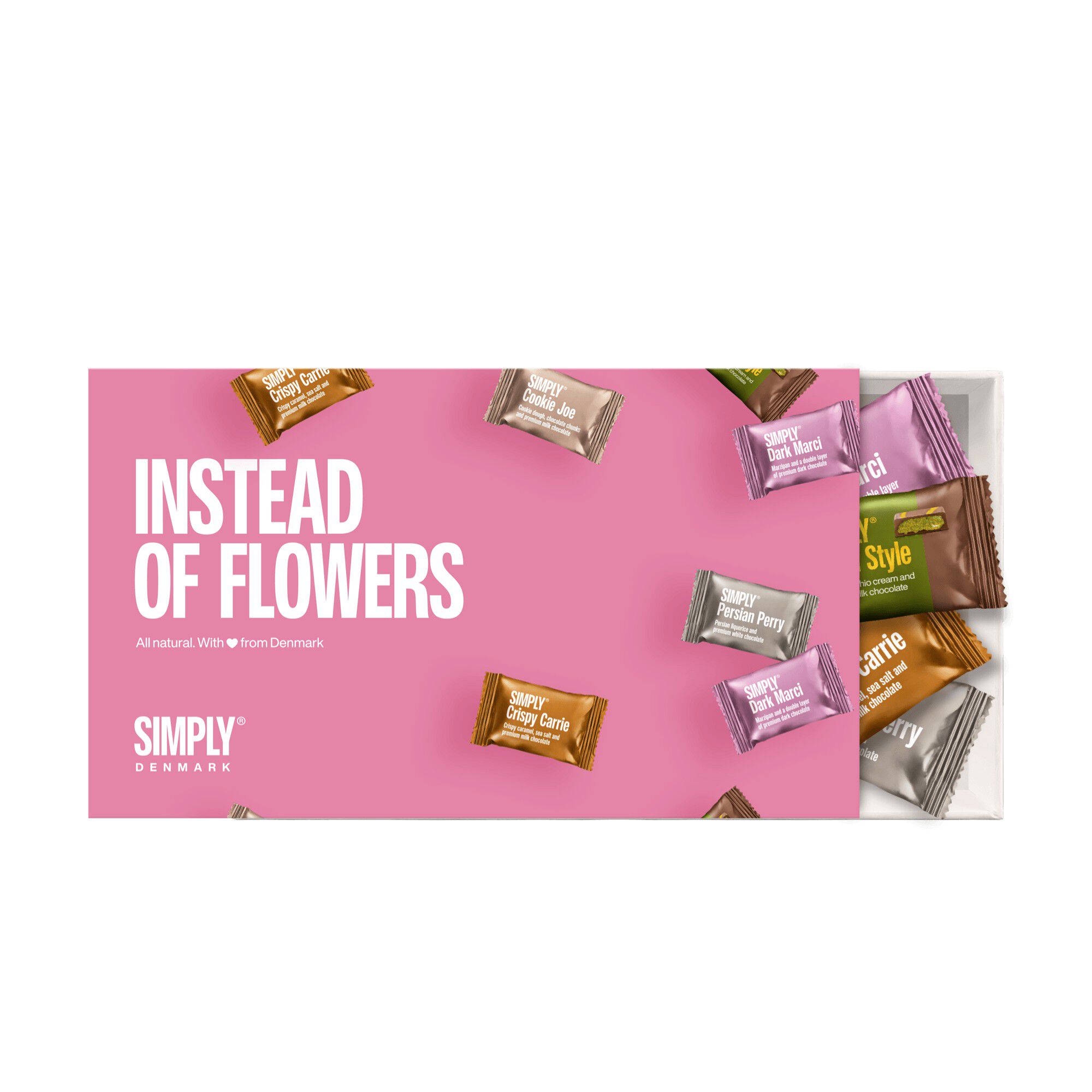 Simply&reg; INSTEAD OF FLOWERS chokolade&aelig;ske (240g)