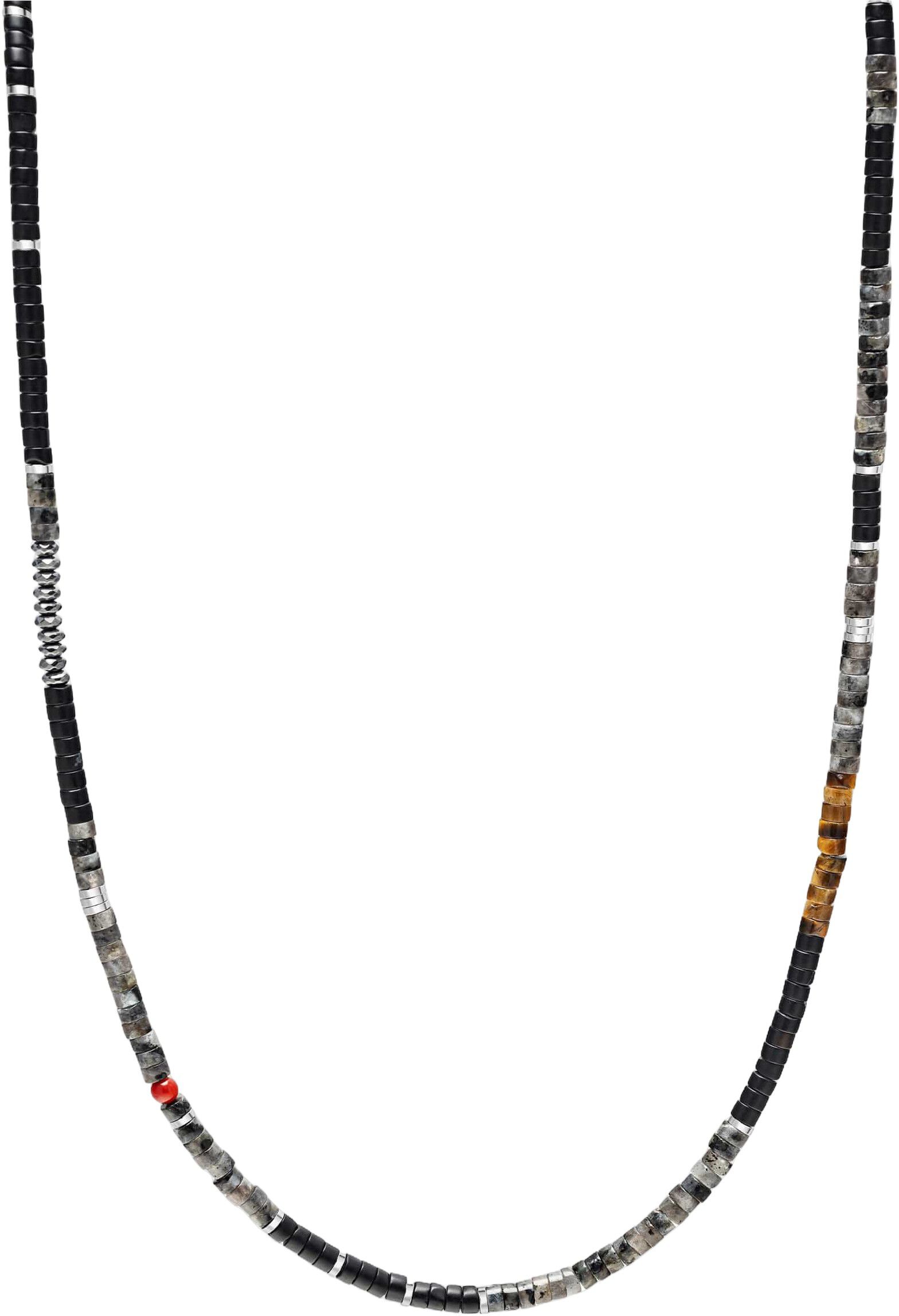 Black Onyx & Labradorite Heishi Necklace