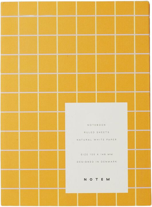 UMA Flat Lay Notebook - Small, Ochre check