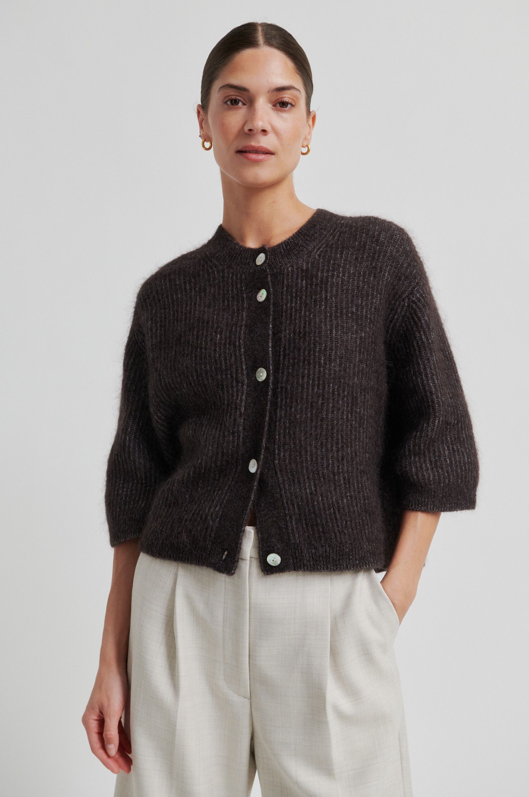 Andrea Knit Rib Cardigan