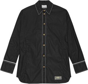 Cotton Poplin Long Sleeve Raglan Sh