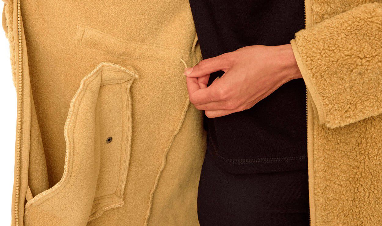 Edith Pile Lang Fleecejakke