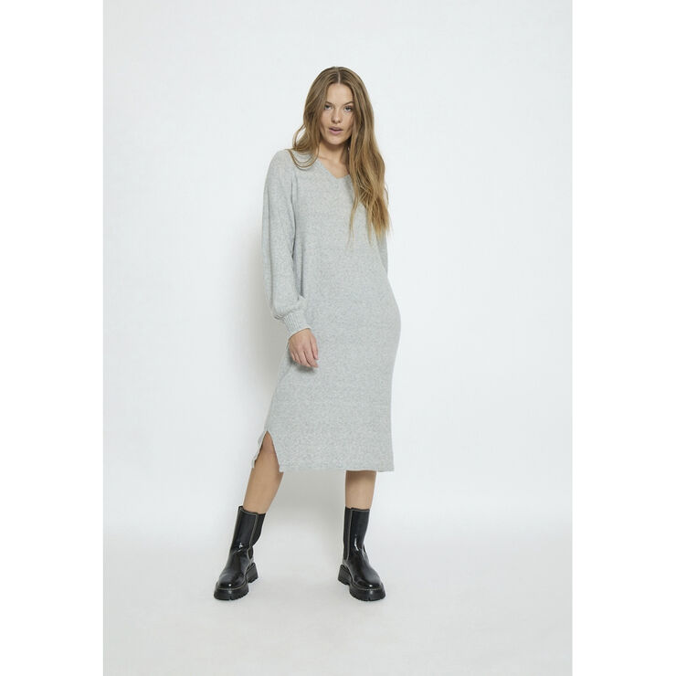 Lilliane V-Neck Midi Knit Dress