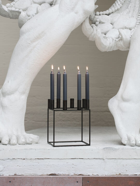 Kubus 8, Candle Holder, Black