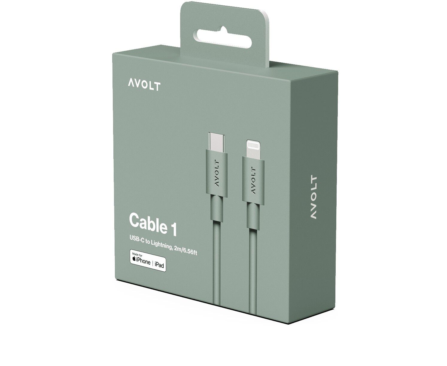 Cable 1 - USB-C to Lightning - Oak Green