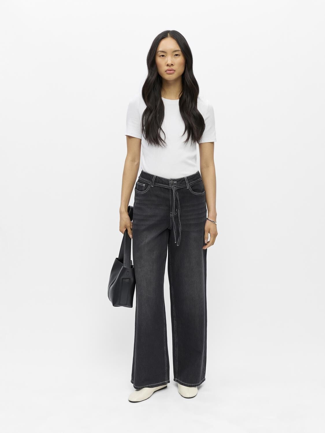 OBJROSIE MW WIDE JEANS NOOS