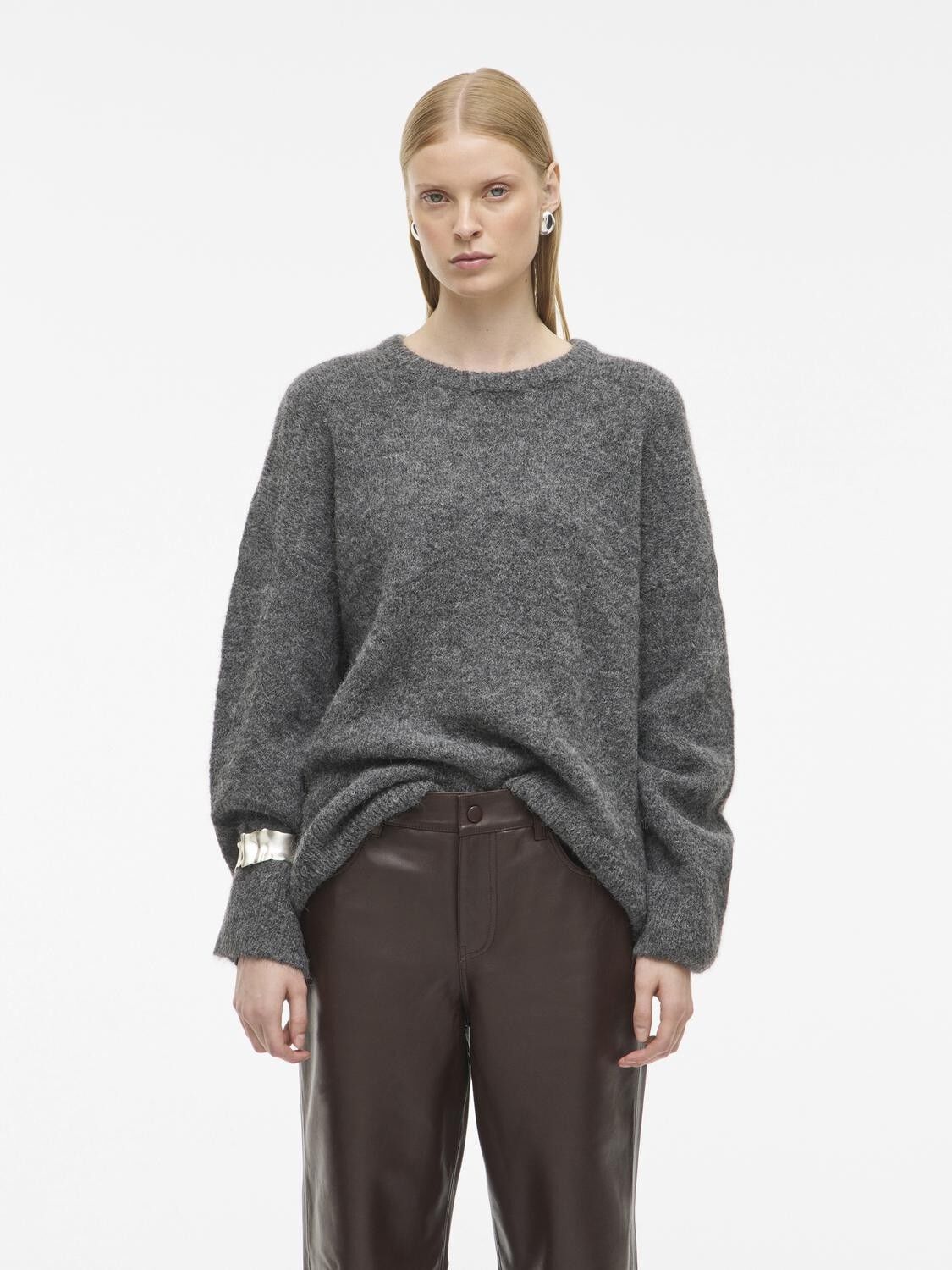 ROUHAVEN LS OVERSIZED O-NECK KNIT