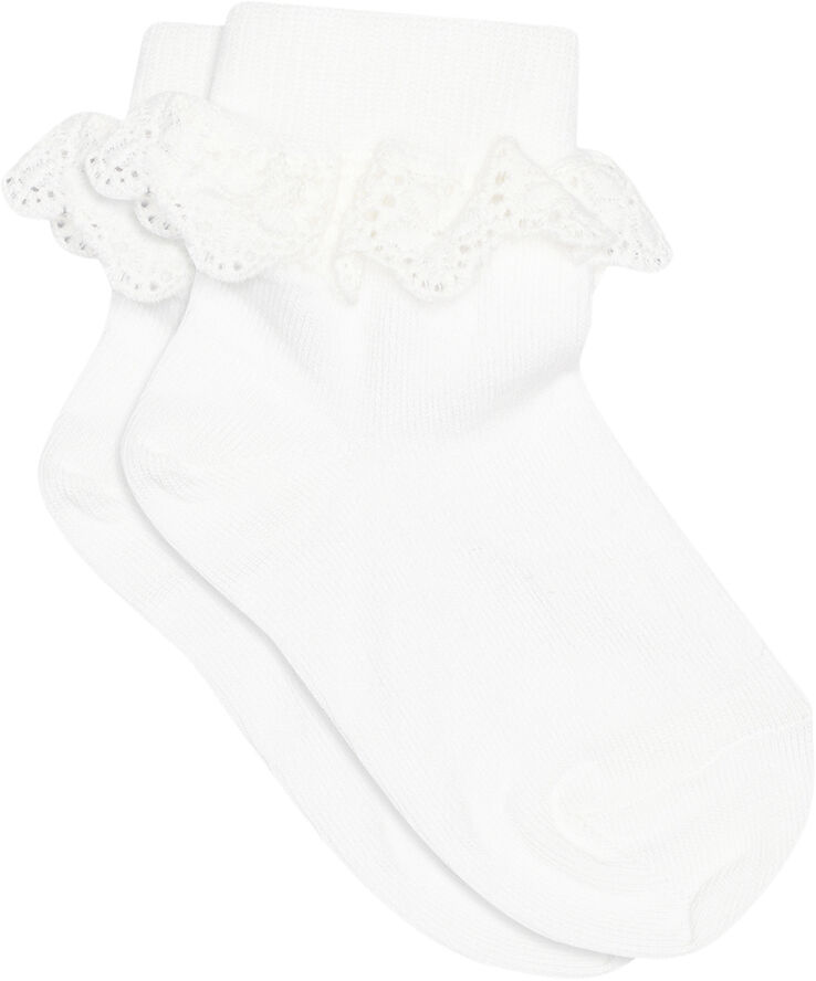 ANKLESOCK WITH TRIMMED LACE