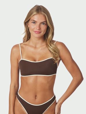 Fia Solid Contrast Bikini Top