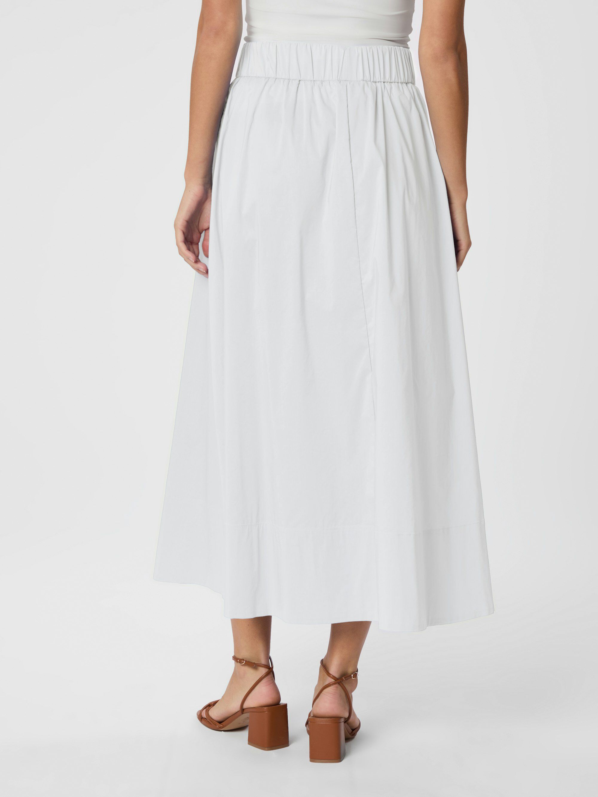 Yara Long Poplin Skirt