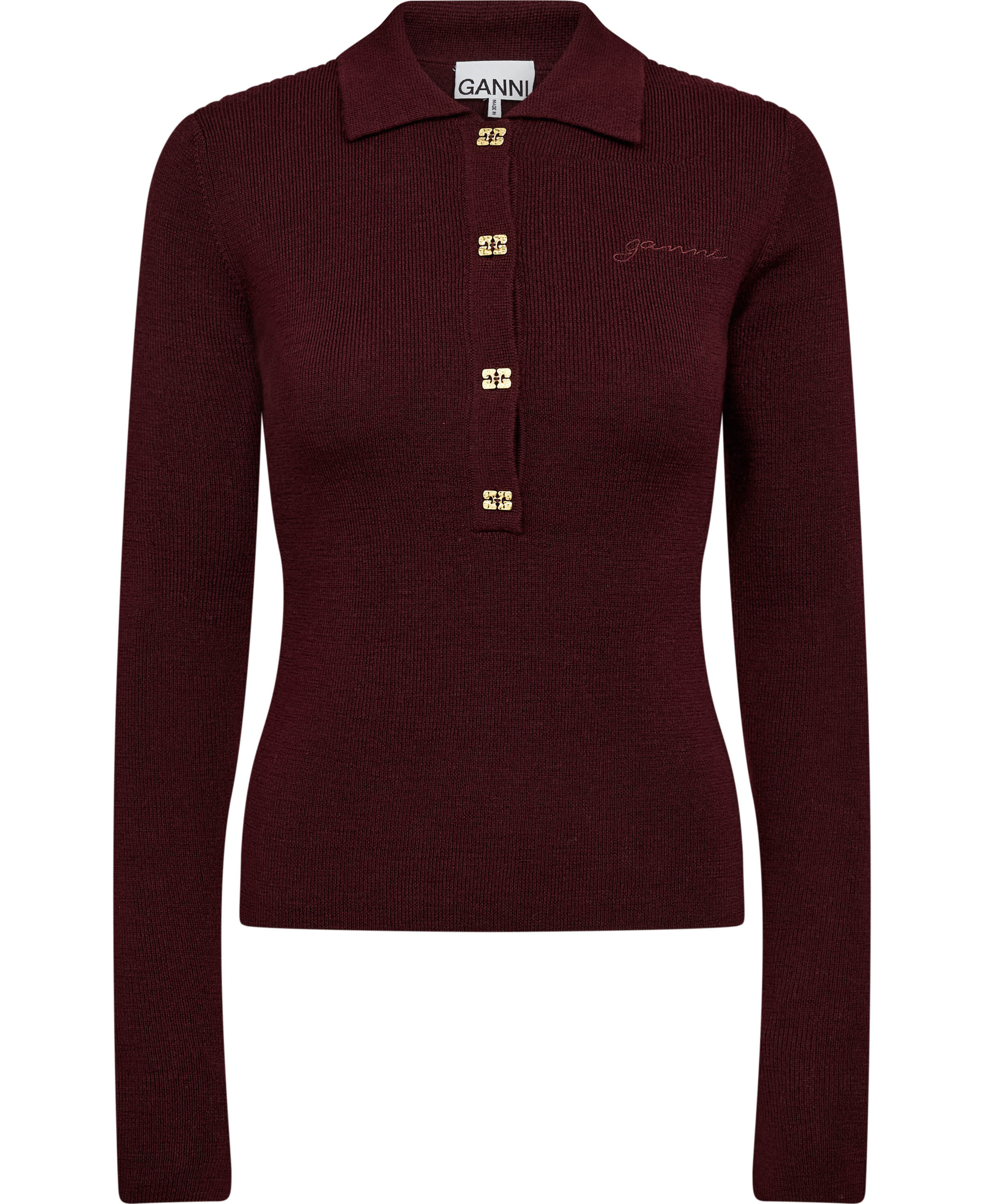 Mini Ribbed Merino Polo