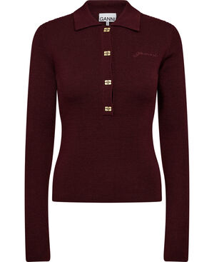 Mini Ribbed Merino Polo