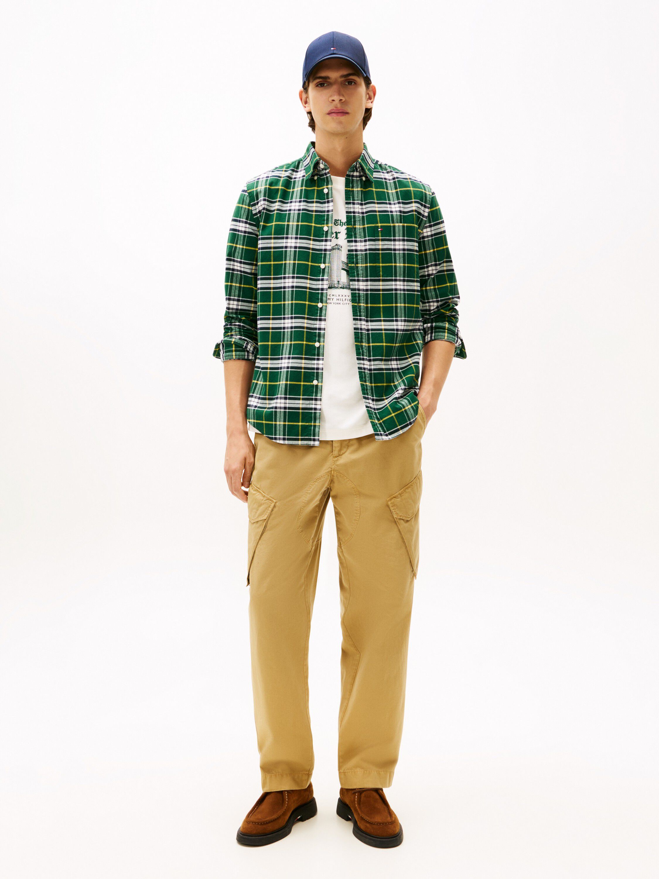 BRUSHED OXFORD CHECK RF SHIRT