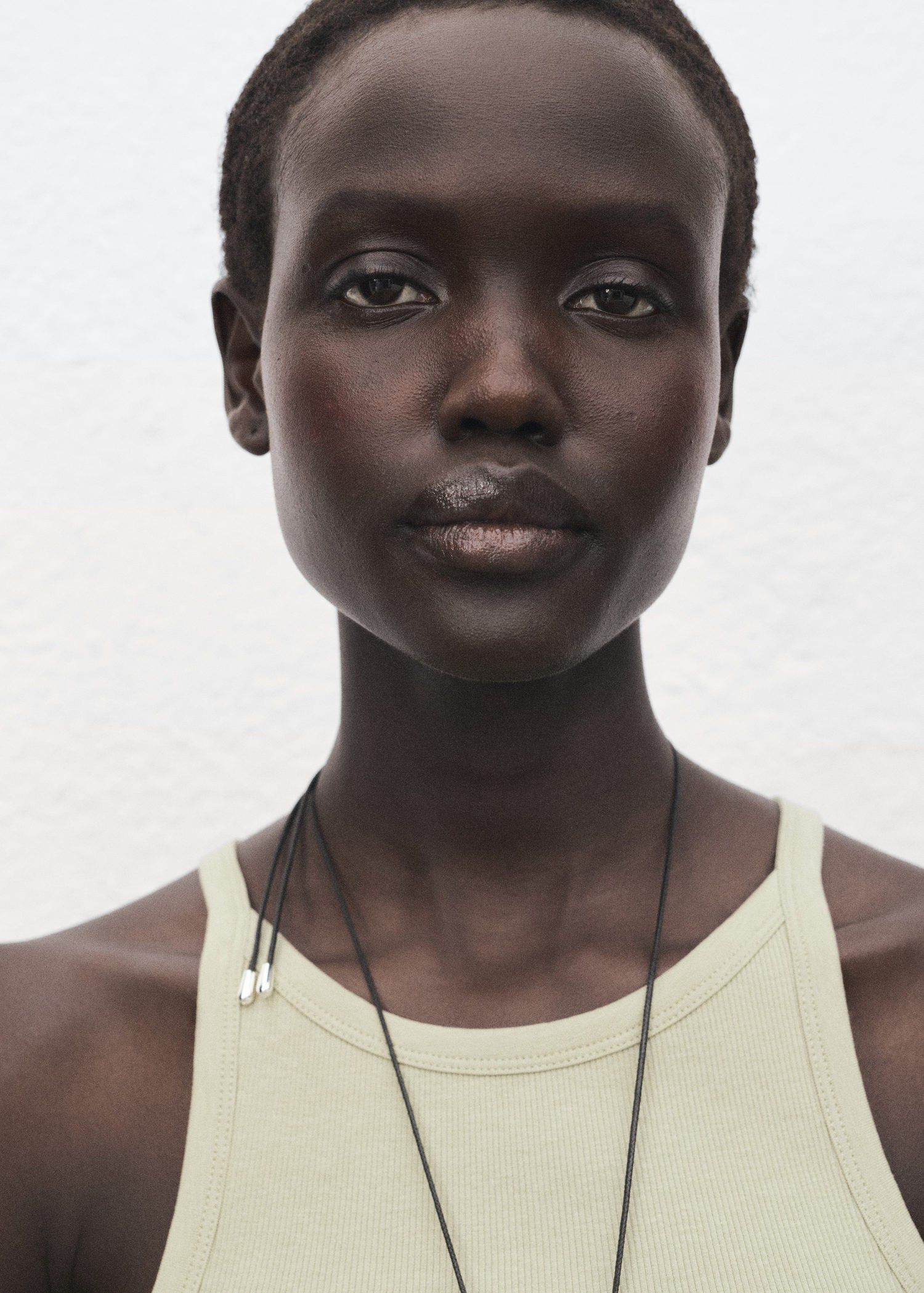 Ribbed cotton-blend top