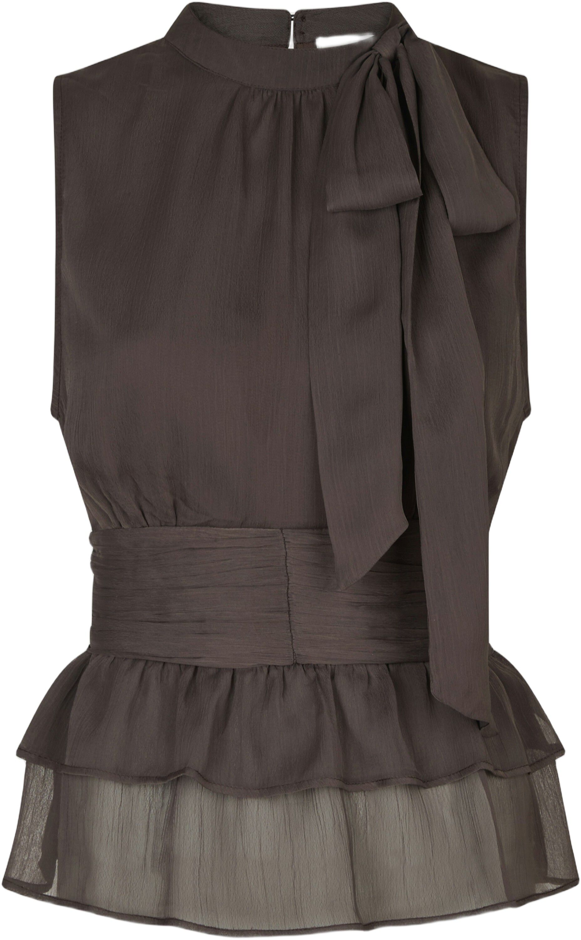 Ansol Solid Chiffon Top