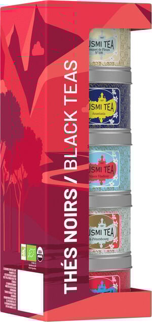 Organic Black Teas - Assortment 5 metal tin - 100gr/3. 5oz