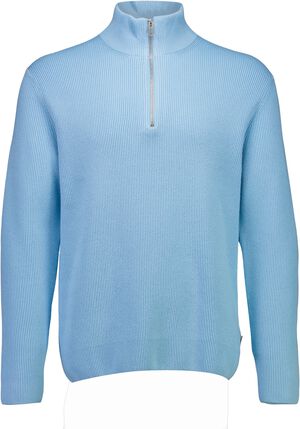Half zip rib knit