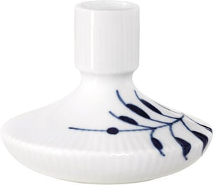 BLÅ MEGA RIFLET LYSESTAGER, 8 CM