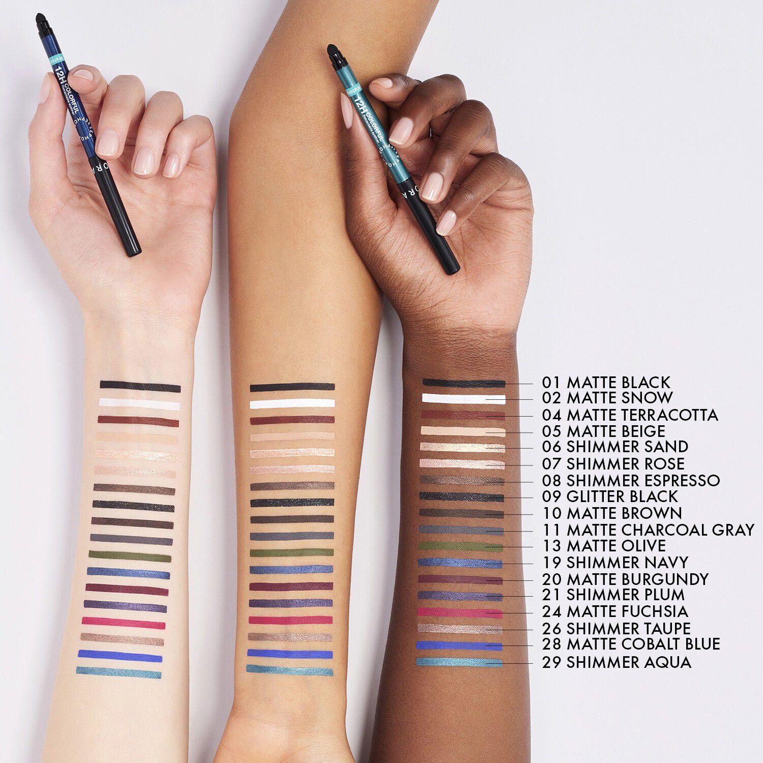 12H FARVERIG - Vandfast, udtr&aelig;kkelig &oslash;jenblyant