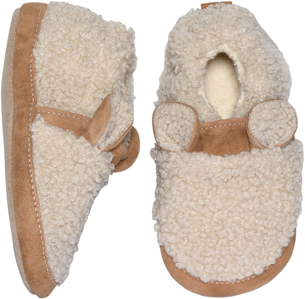 Fuzzy teddy slippers