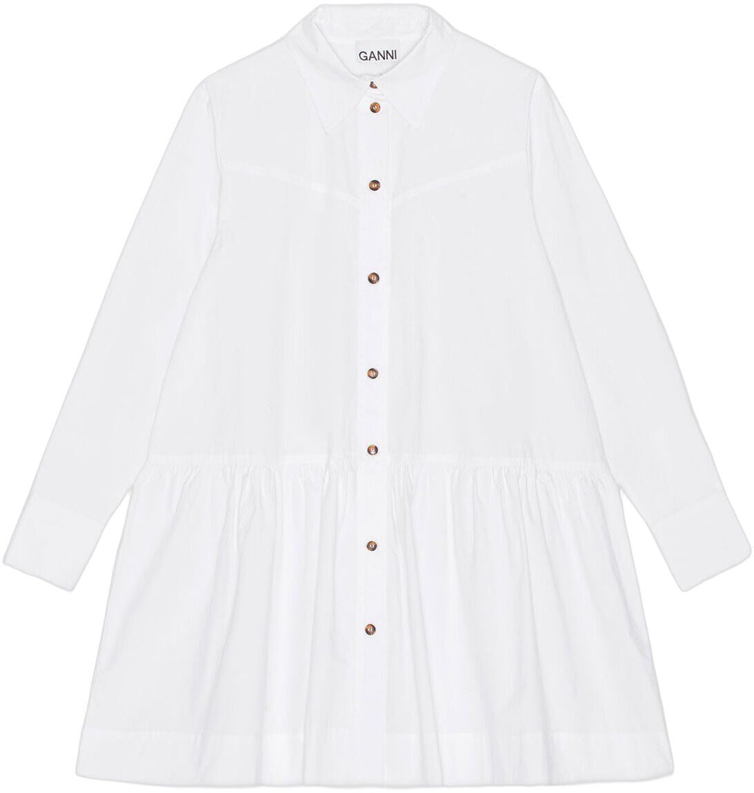 Cotton Poplin Mini Shirt Dress