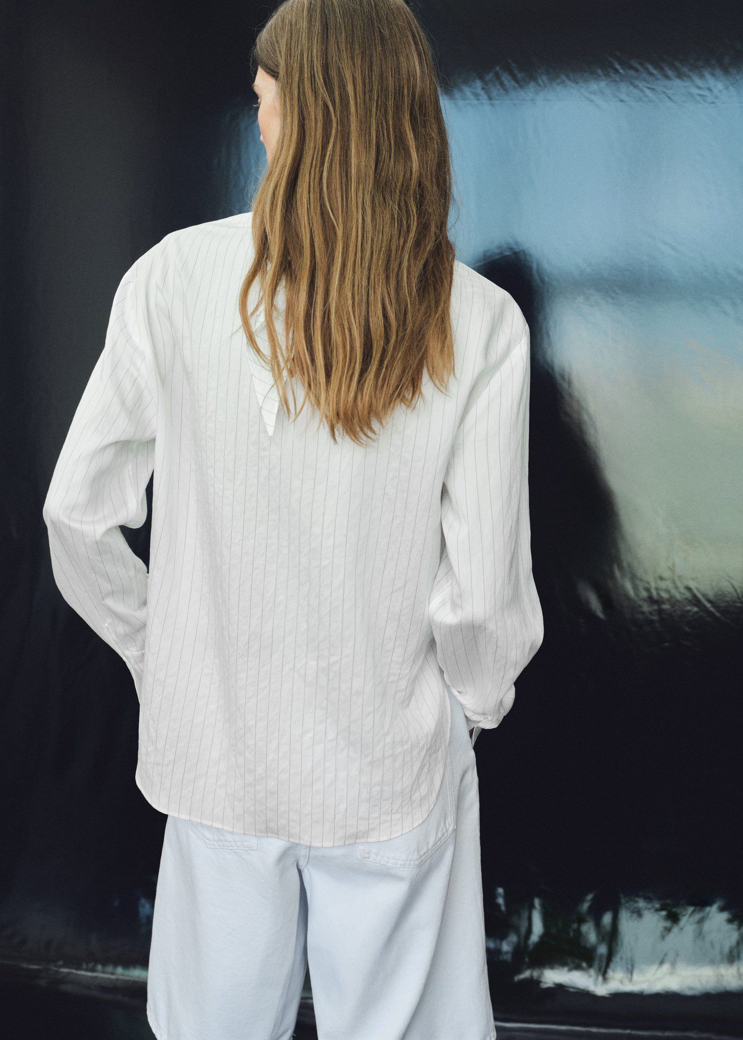 Striped handkerchief blouse