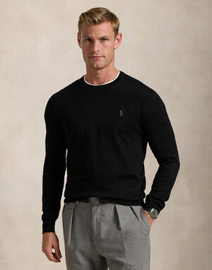 Slim Fit Washable Wool Crewneck Sweater