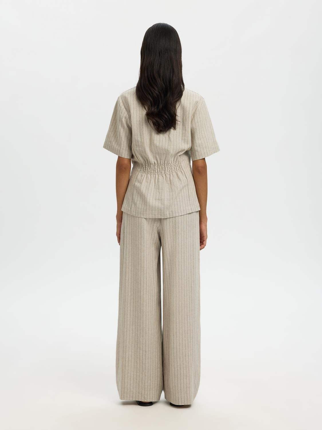 SLFMARIAM SS LINEN BLEND TOP B