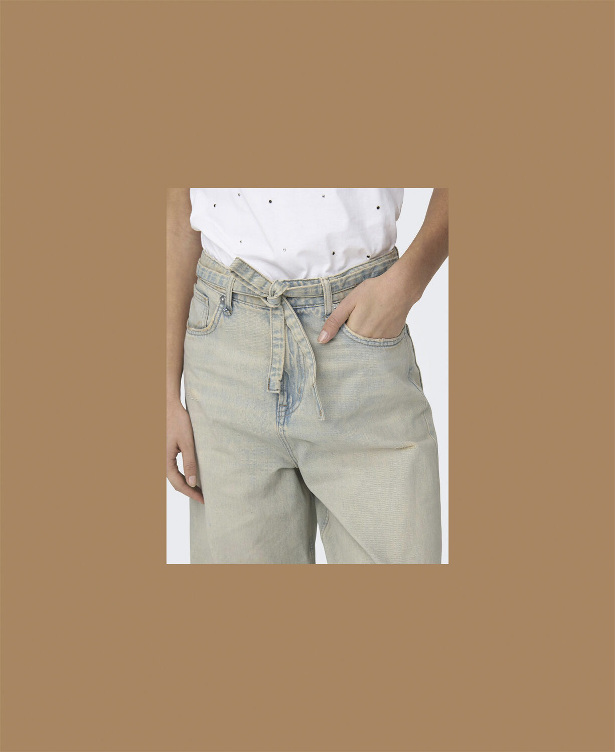 ONLVENICE-BLEECKER MW BAGGY DNM RED