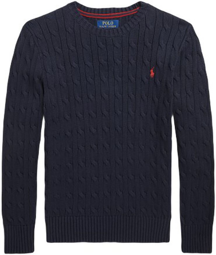 Cable-Knit Cotton Sweater
