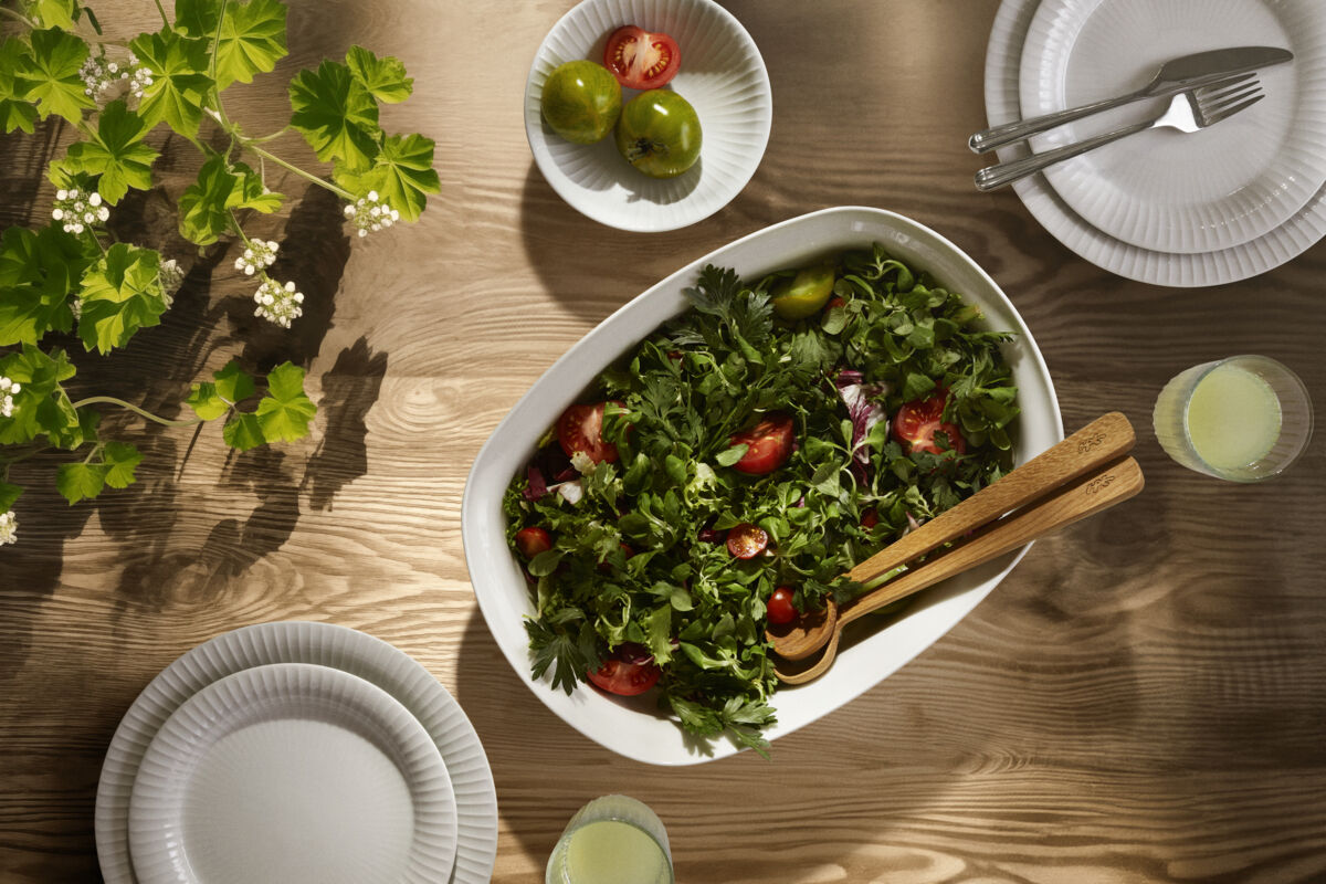 Hammersh&oslash;i Ovnfast fad 39x29. 5 cm hvid