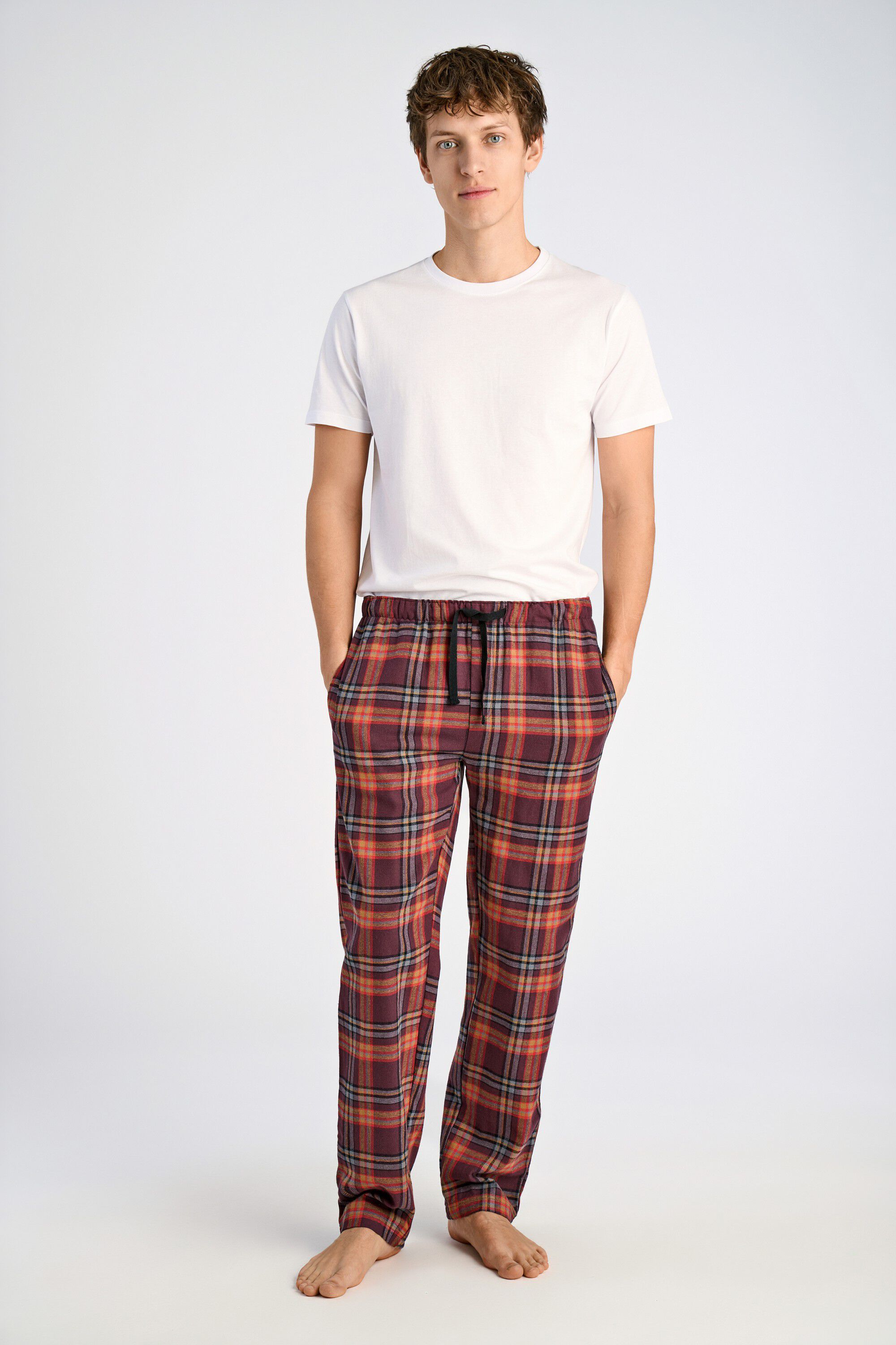 Checked brushed pyjama pants