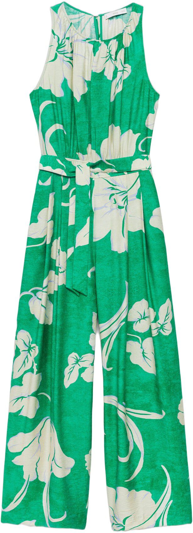 Belt printed jumpsuit