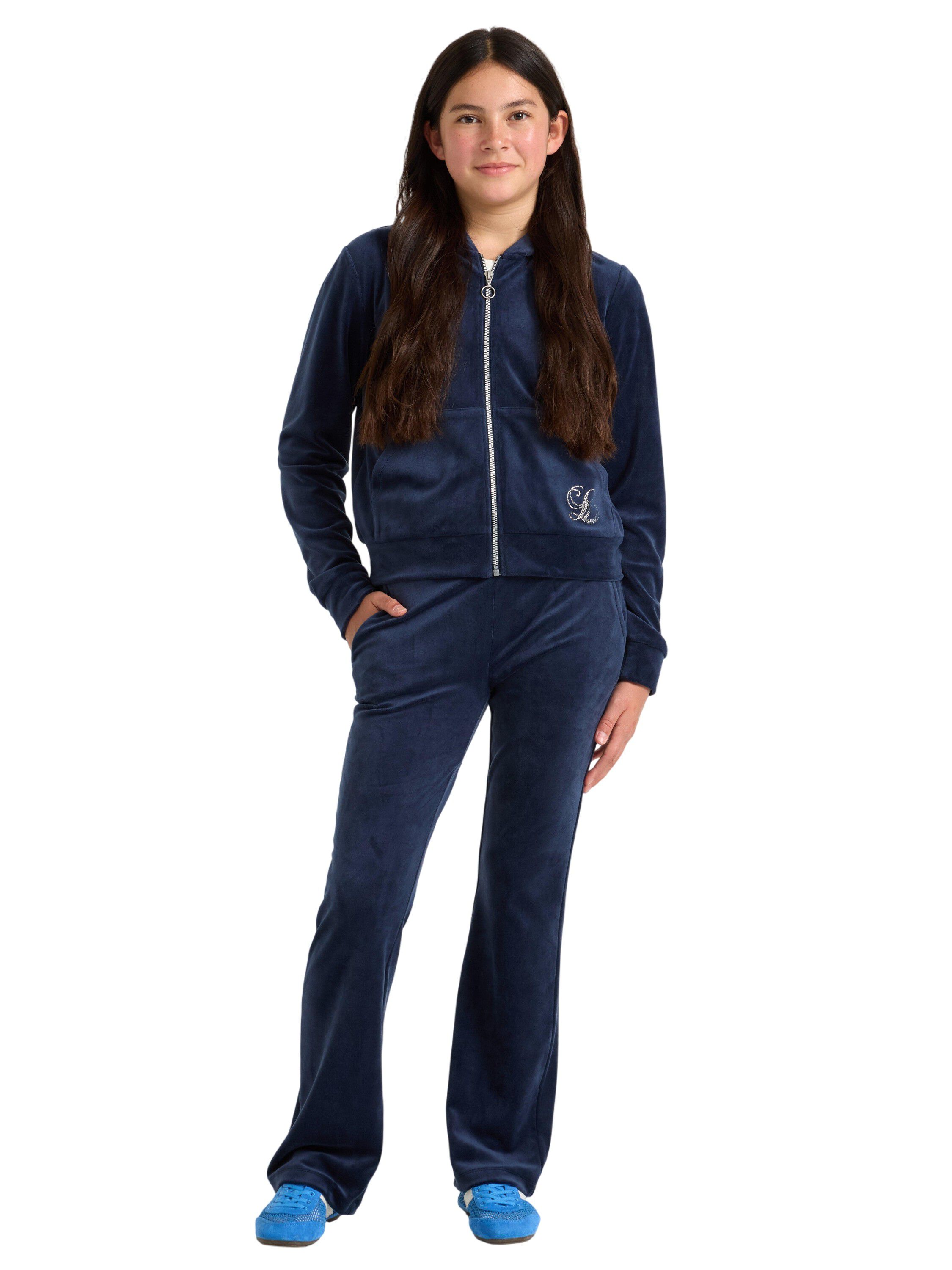 Soft jersey trousers in velour with