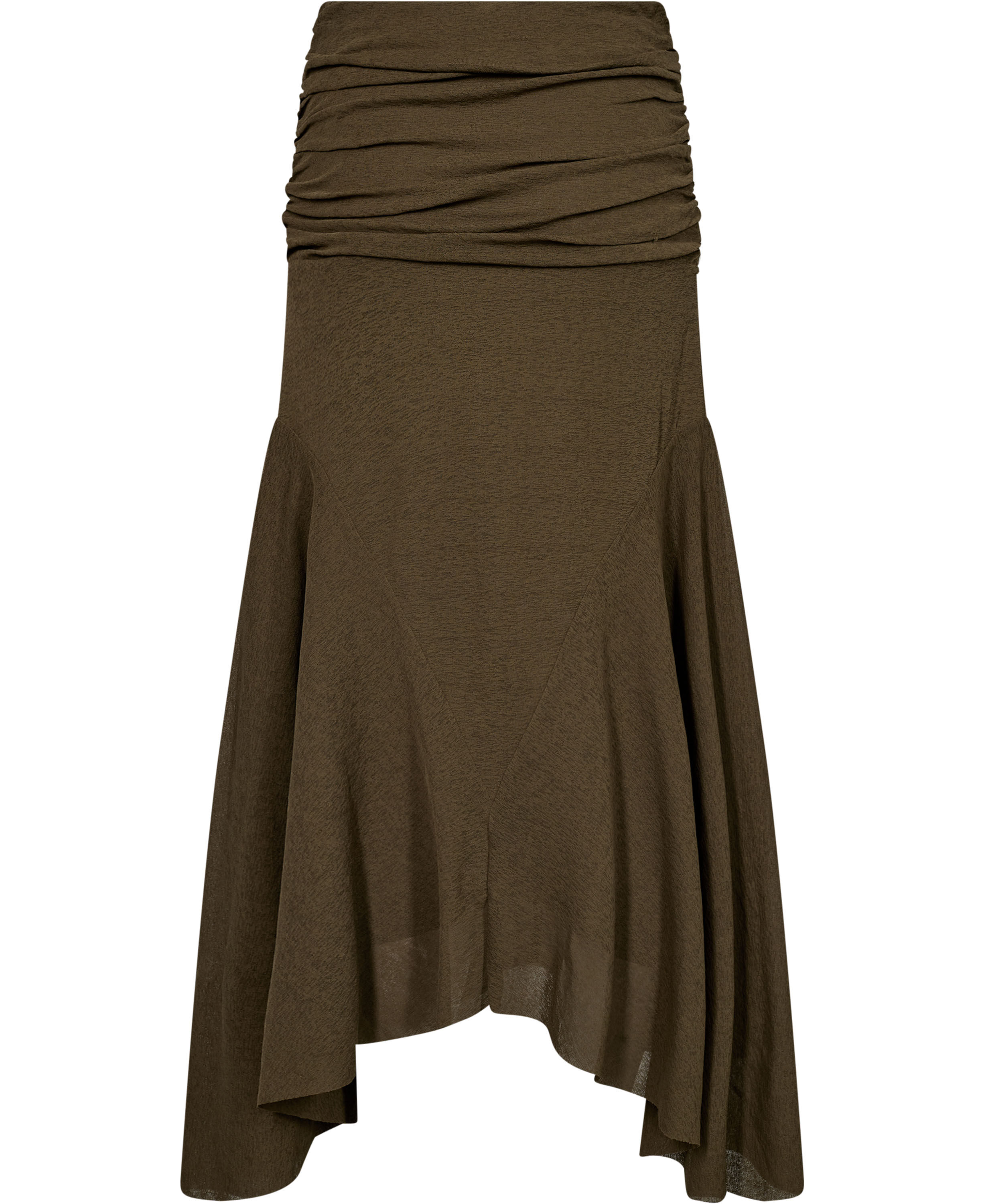 Marl Mesh Draped Long Skirt