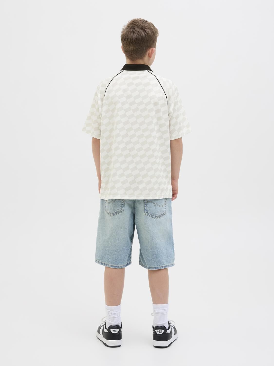 JCOLIDO AOP MESH OPEN COLLAR POLO J