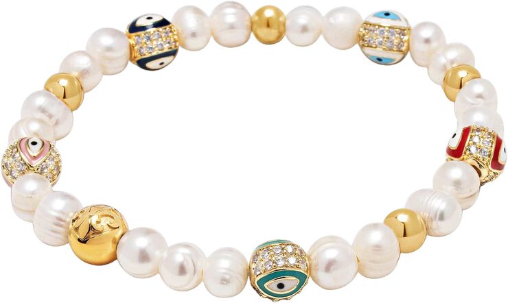 Women's Evil Eye Pearl Bracelet