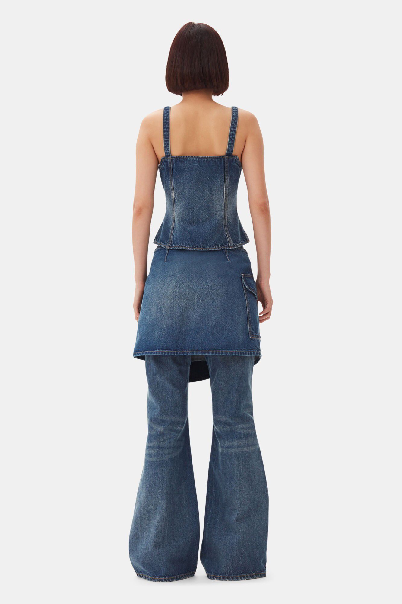 Heavy Washed Denim Top